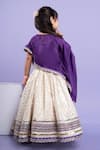 Shop_Kirti Agarwal - Pret N Couture_Purple Chanderi Silk Embroidery Zardozi Scallop Cape Top And Lehenga Set _at_Aza_Fashions