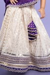 Shop_Kirti Agarwal - Pret N Couture_Purple Chanderi Silk Embroidery Zardozi Scallop Cape Top And Lehenga Set _Online_at_Aza_Fashions