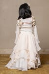 Shop_Kirti Agarwal - Pret N Couture_Off White Satin Silk Embroidered Sequin And Pearl Cape & Skirt Set _at_Aza_Fashions