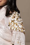 Kirti Agarwal - Pret N Couture_Off White Satin Silk Embroidered Sequin And Pearl Cape & Skirt Set _Online_at_Aza_Fashions