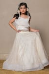 Buy_Kirti Agarwal - Pret N Couture_Off White Organza Embroidered Sequin Lehenga With Draped Top _at_Aza_Fashions