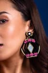 Buy_Prachi Gupta_Pink All Hearts Double Drop Earrings _at_Aza_Fashions