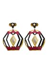 Shop_Prachi Gupta_Pink All Hearts Double Drop Earrings _at_Aza_Fashions