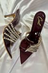 Buy_Ciel_Maroon Crystal The Noir Embellished Heels _at_Aza_Fashions