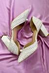 Buy_Ciel_White Pearl The Snow Embellished Heels _at_Aza_Fashions