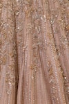 Shop_Isa By Dolly Wahal_Gold Net Embellished Bead Scoop Sequin Feather Bridal Lehenga Set _Online