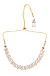 Shop_Auraa Trends_White Crystals Geometric Carved Embellished Necklace Set _Online_at_Aza_Fashions