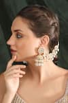 Buy_Auraa Trends_Gold Plated Crystal Clear Studded Jhumkas _at_Aza_Fashions