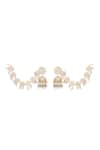 Auraa Trends_Gold Plated Crystal Clear Studded Jhumkas _Online_at_Aza_Fashions