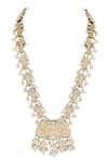 Auraa Trends_Silver Plated Crystal Studded Fish Pattern Long Necklace Set _Online_at_Aza_Fashions