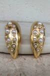 Shop_Bblingg_Gold Plated Pearl Embellished Studs _at_Aza_Fashions