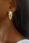 Bblingg_Gold Plated Pearl Embellished Studs _Online_at_Aza_Fashions