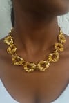 Buy_Bblingg_Gold Plated Pebble Textured Choker Necklace _at_Aza_Fashions