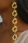 Buy_Bblingg_Gold Plated Textured Layered Earrings _at_Aza_Fashions