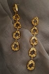 Shop_Bblingg_Gold Plated Textured Layered Earrings _at_Aza_Fashions