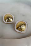 Shop_Bblingg_Gold Plated Enamel Zia Textured Studs _at_Aza_Fashions