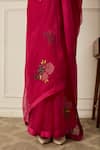 Buy_Peeli Dori_Pink Silk Organza Embroidered Sequin Blunt V Suhani And Bead Saree With Blouse _Online_at_Aza_Fashions