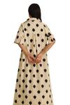 Shop_Vasstram_Off White Ikat Printed French Knot Collared Shirt Dress _Online_at_Aza_Fashions