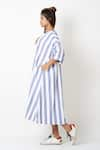 Shop_Vasstram_Blue Cotton Printed Stripe Round Long Shirt Dress _Online_at_Aza_Fashions