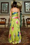 Shop_ZWAAN_Green Tabby Silk Digital Printed Floral Tube Eden Dress _at_Aza_Fashions