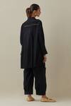 Shop_Bunka_Black Cotton Poplin Plain Nada Cargo Pant _at_Aza_Fashions