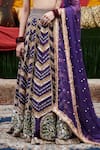 Itrh_Purple Blouse Lampi Gota And Chanderi Ulfat Jamuni Bridal Lehenga Set _Online_at_Aza_Fashions