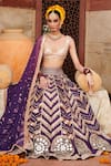 Itrh_Purple Blouse Lampi Gota And Chanderi Ulfat Jamuni Bridal Lehenga Set _at_Aza_Fashions