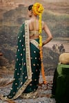 Shop_Itrh_Green Lampi Gota Embroidered Pallavita Kiran Lace Detailed Hem Saree With Blouse _at_Aza_Fashions