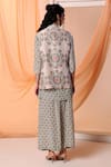 Shop_Soup by Sougat Paul_Green Kurta And Palazzo Crepe Embroidery Sequin Eraya Floral Print & Pant Set _at_Aza_Fashions