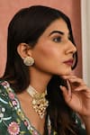 Buy_Namasya_White Mother Of Pearl Noor Embellished Choker Set _at_Aza_Fashions