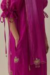 Bunka_Fuchsia Zari Bia Embroidered Scarf _at_Aza_Fashions