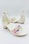 Buy_Rajasthani Stuff_White Resham Ananda Floral Embroidered Heels _at_Aza_Fashions