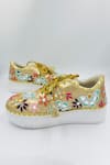 Shop_Rajasthani Stuff_Cream Resham Foolwati Embroidered Sneakers _at_Aza_Fashions