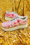 Buy_Rajasthani Stuff_Pink Resham Hanit Embroidered Sneakers _at_Aza_Fashions