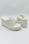 Shop_Rajasthani Stuff_White Zardozi Omana Embroidered Wedges _Online_at_Aza_Fashions