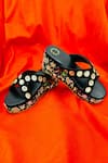 Buy_Rajasthani Stuff_Black Mirror Srishti Embroidered Wedges _at_Aza_Fashions