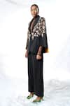 Buy_Shahin Mannan_Black Hand Embroidered Cape _Online_at_Aza_Fashions