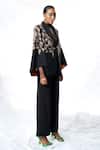 Shop_Shahin Mannan_Black Hand Embroidered Cape _Online_at_Aza_Fashions