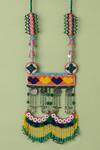 Krutiarts_Orange Vevlo Bead And Metal Embellished Necklace _Online_at_Aza_Fashions
