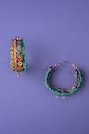 Buy_Krutiarts_Multi Color Diamonds Haltino Tha Embellished Earrings _Online_at_Aza_Fashions