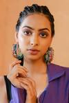 Krutiarts_Multi Color Diamonds Haltino Tha Embellished Earrings _Online
