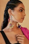 Buy_KrutiArts_Multi Color Embroidery Haaiissh Earrings _Online_at_Aza_Fashions