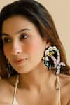 Buy_KrutiArts_Black Embroidery Taharuu Earrings _at_Aza_Fashions