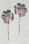 Shop_KrutiArts_Purple Embroidery Matira Ear Cuffs _at_Aza_Fashions