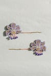 Buy_KrutiArts_Purple Embroidery Matira Ear Cuffs _Online_at_Aza_Fashions