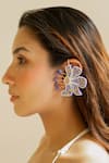 Shop_KrutiArts_Purple Embroidery Matira Ear Cuffs _Online_at_Aza_Fashions