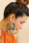 Shop_KrutiArts_Green Embroidery Navagio Hoops _Online_at_Aza_Fashions