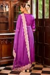 Shop_Label RSD_Purple Kurta Satin Georgette And Chin On Hand Embroidered Anarkali Palazzo Set _at_Aza_Fashions