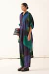 Buy_OFRIDA_Multi Color Powerloom Dobby Woven Cotton Printed Abstract Tunic And Pant Set _Online_at_Aza_Fashions