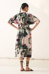 Shop_OFRIDA_Multi Color Light Cotton Linen Printed Abstract Island Bruch Dress _at_Aza_Fashions